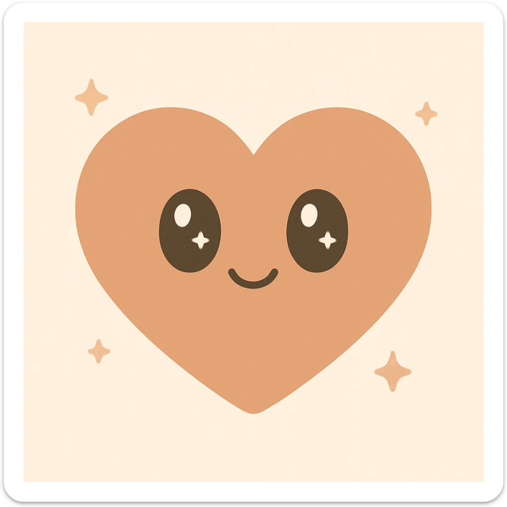 hazel heart emoji sticker