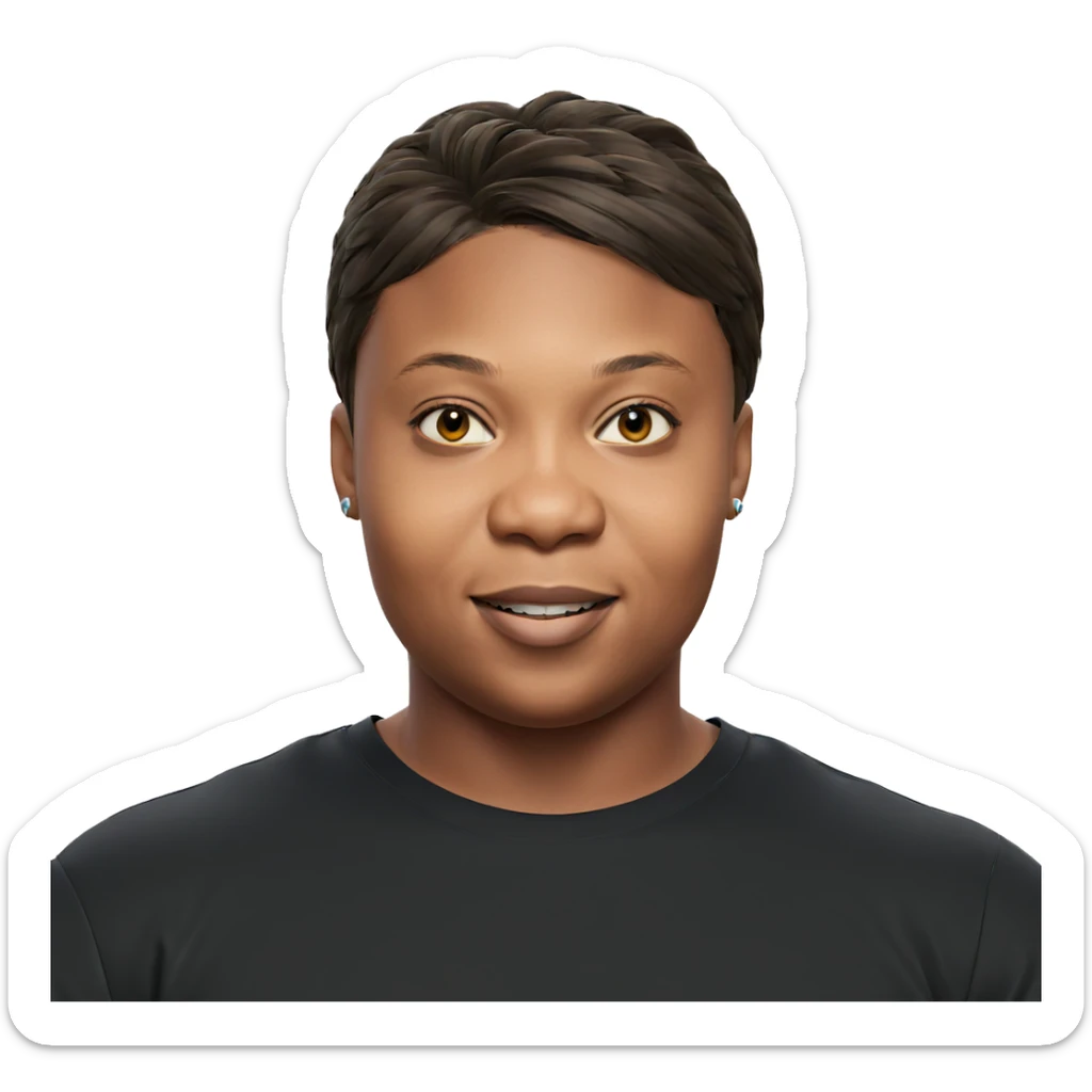 smiling boy with earrings sticker