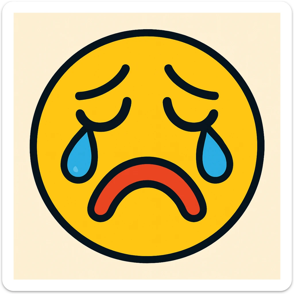 sad face sticker