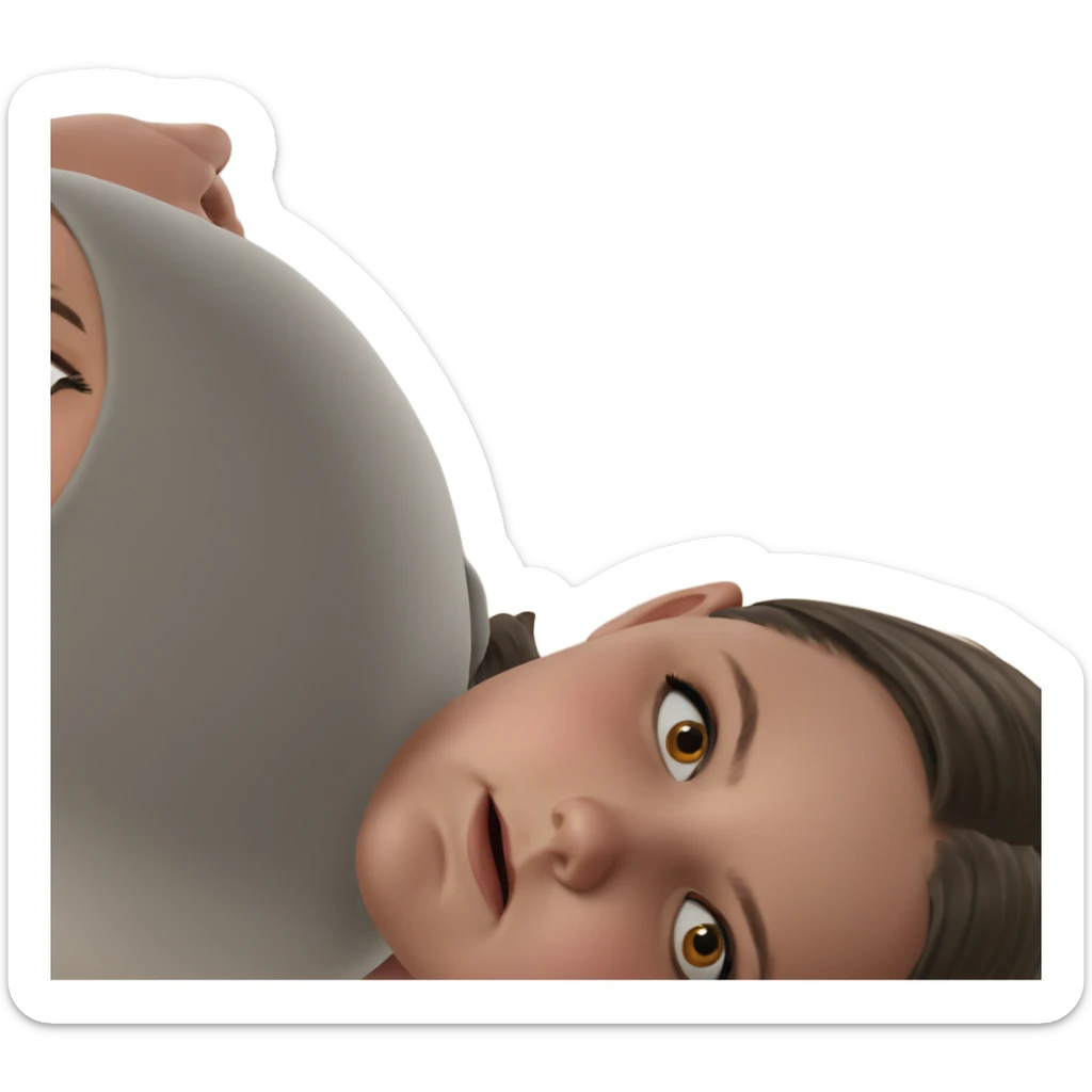 girl in motion indoors sticker