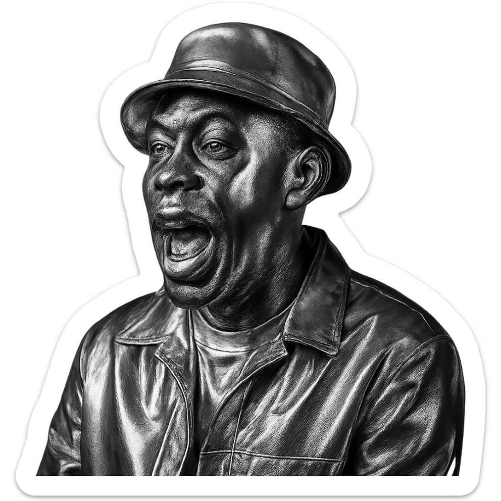 Portrait of Tyler, the Creator in CHROMAKOPIA style, abstract color overlays, expressive face, modern streetwear, dynamic and artistic composition sticker