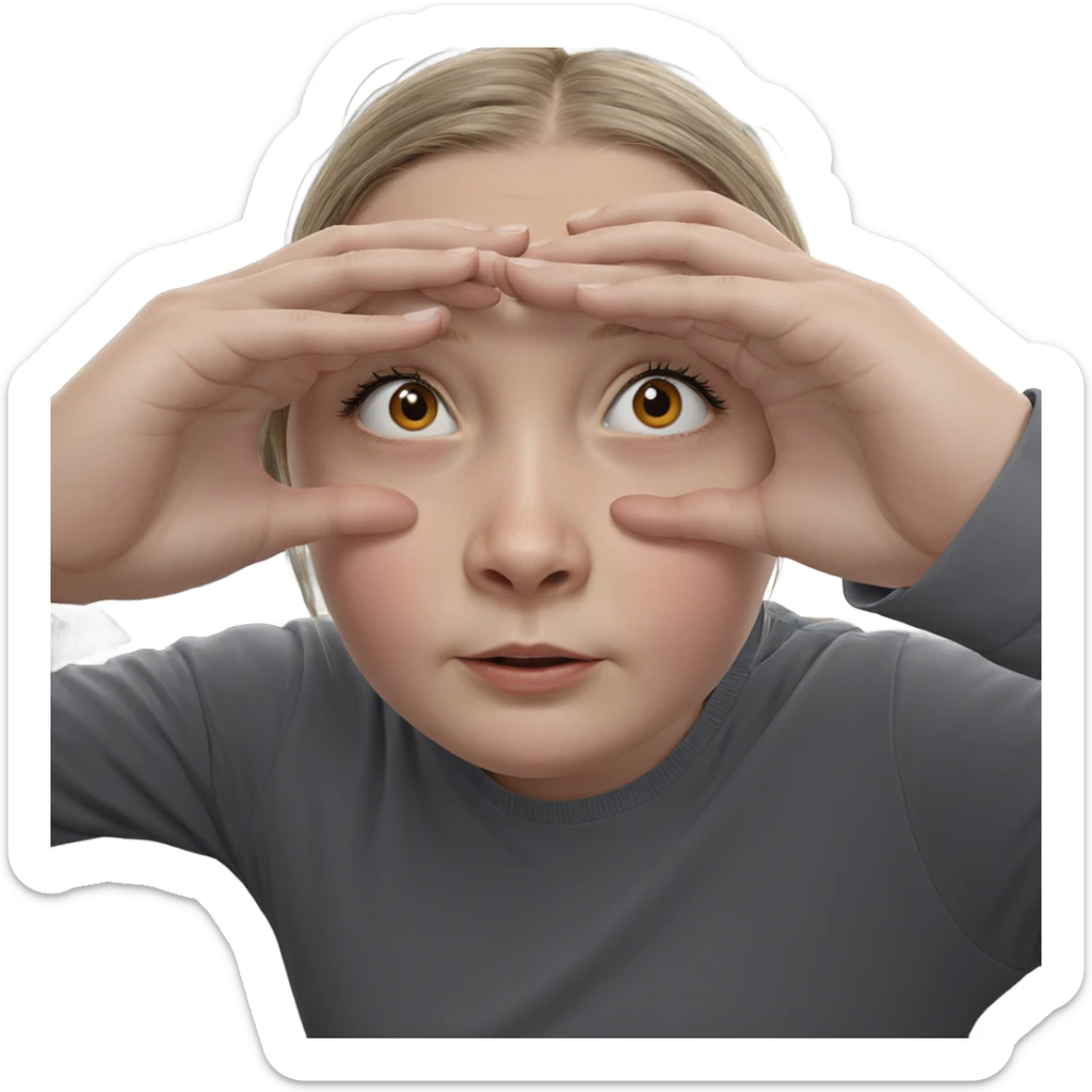 realistic indoor portrait of girl sticker