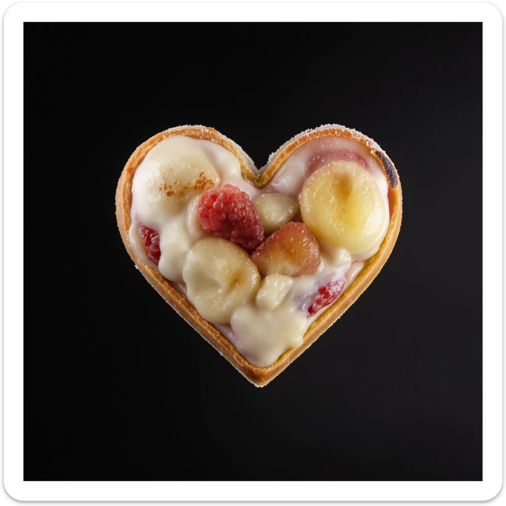 food heart emoji with a gradient effect sticker