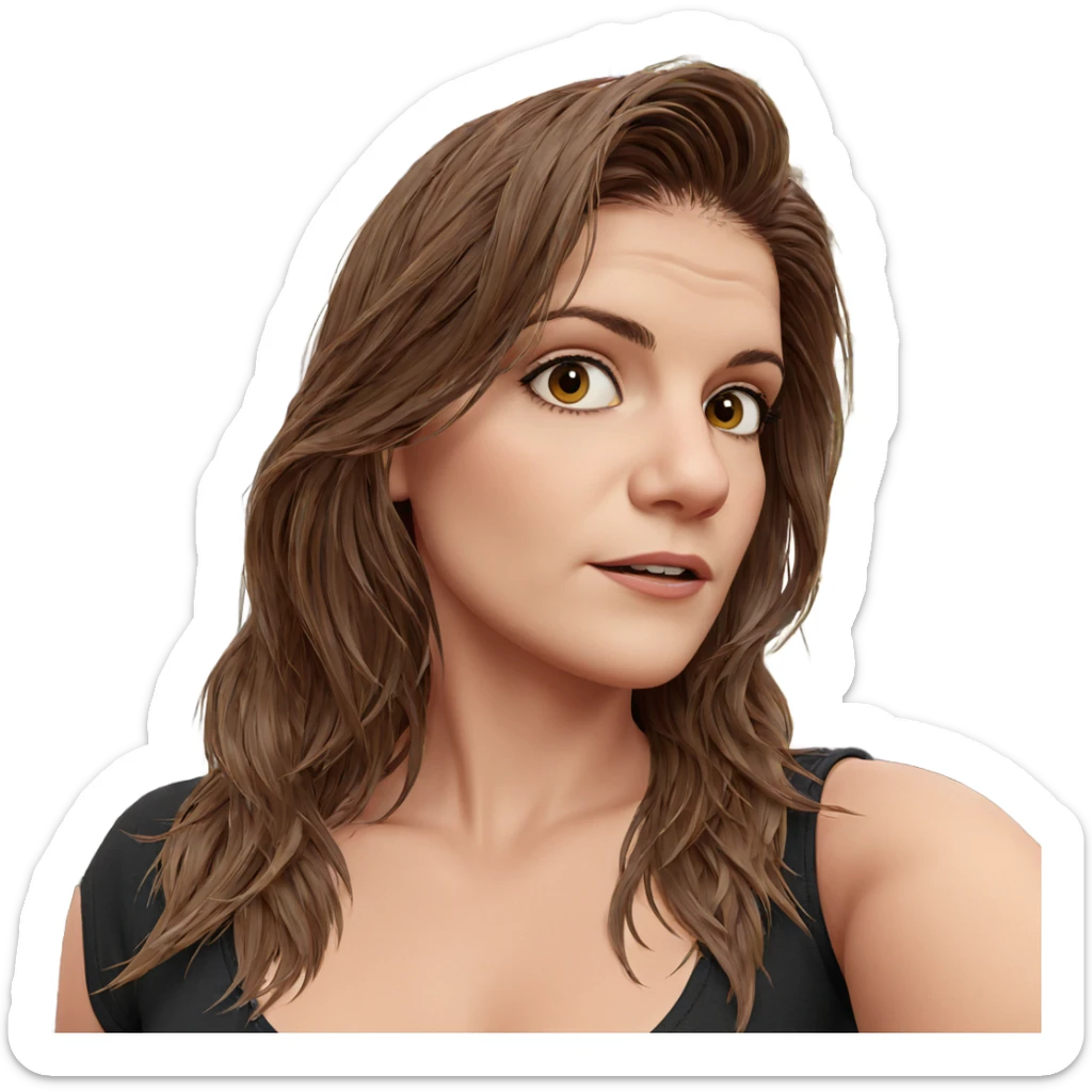 girl with brown eyes outdoors sticker