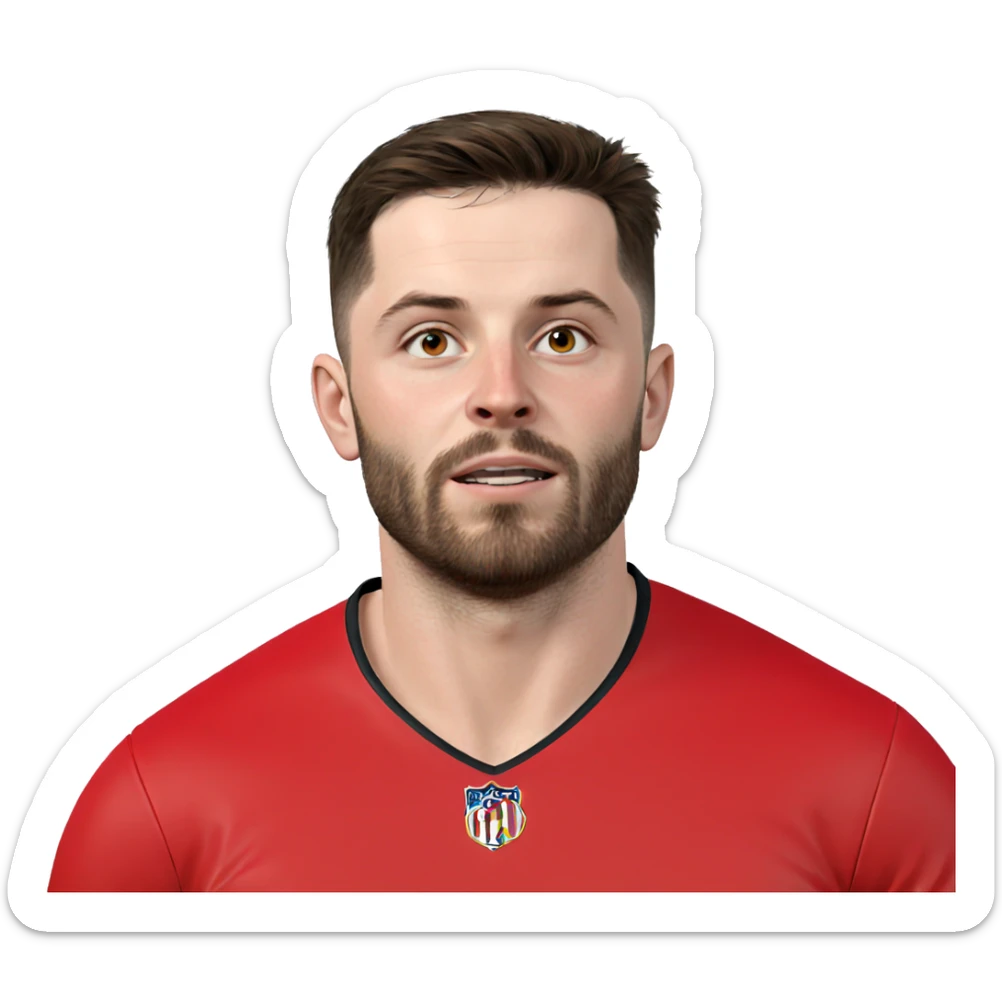 male soccer player portrait sticker