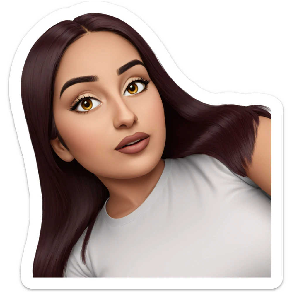 realistic portrait of girl sticker