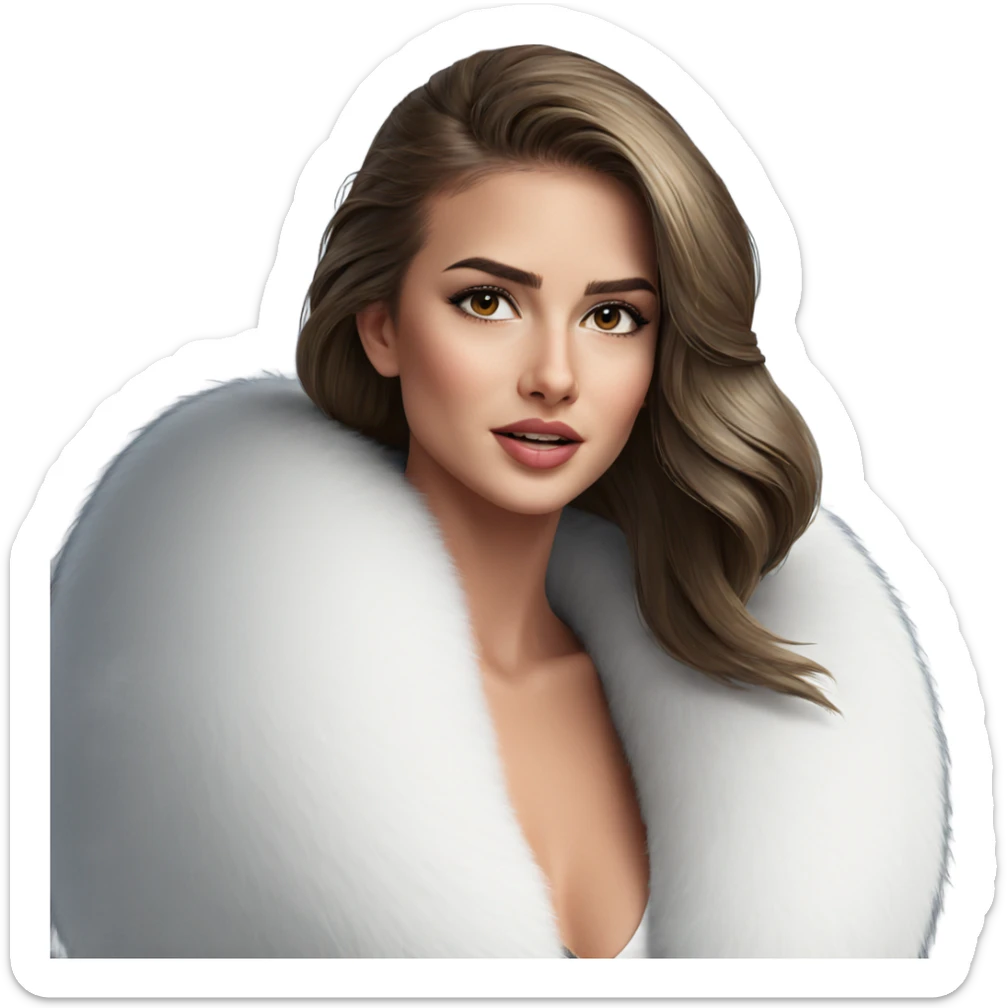 realistic portrait of a girl sticker