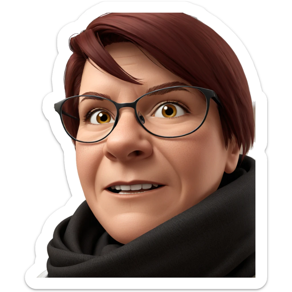 realistic portrait of girl sticker