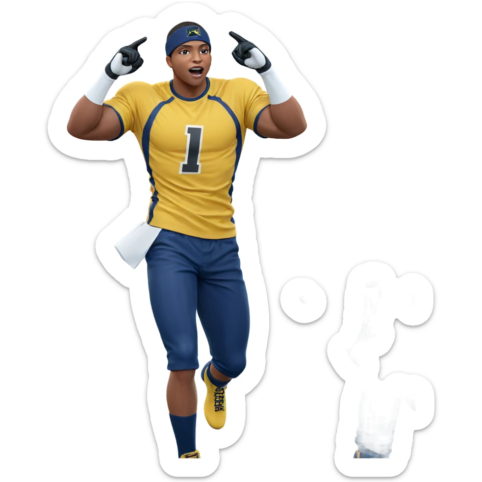 boys in salute with gloves sticker