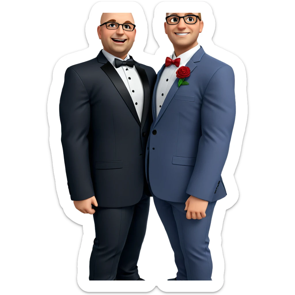 boys in formal attire sticker