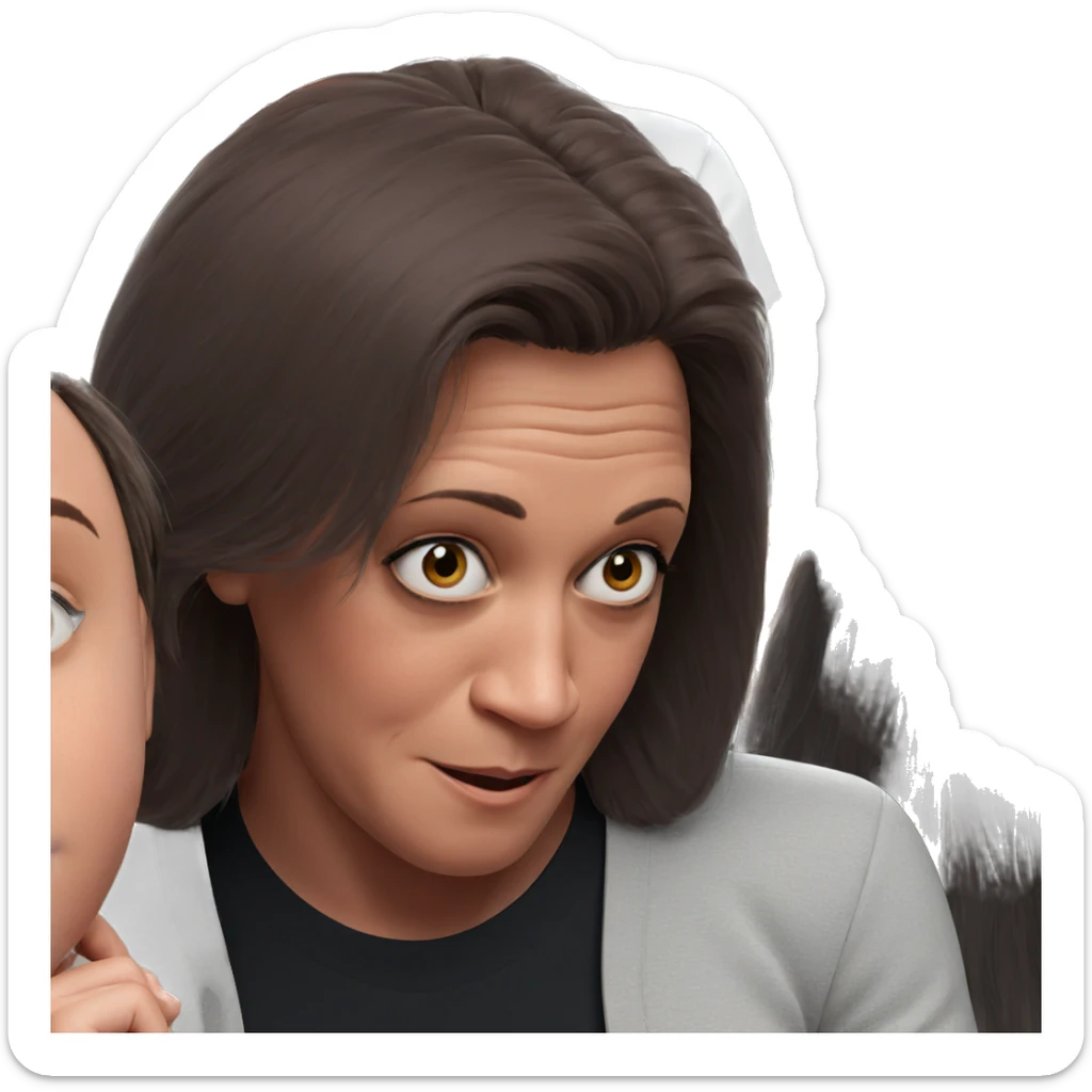 girl and boy portrait together sticker