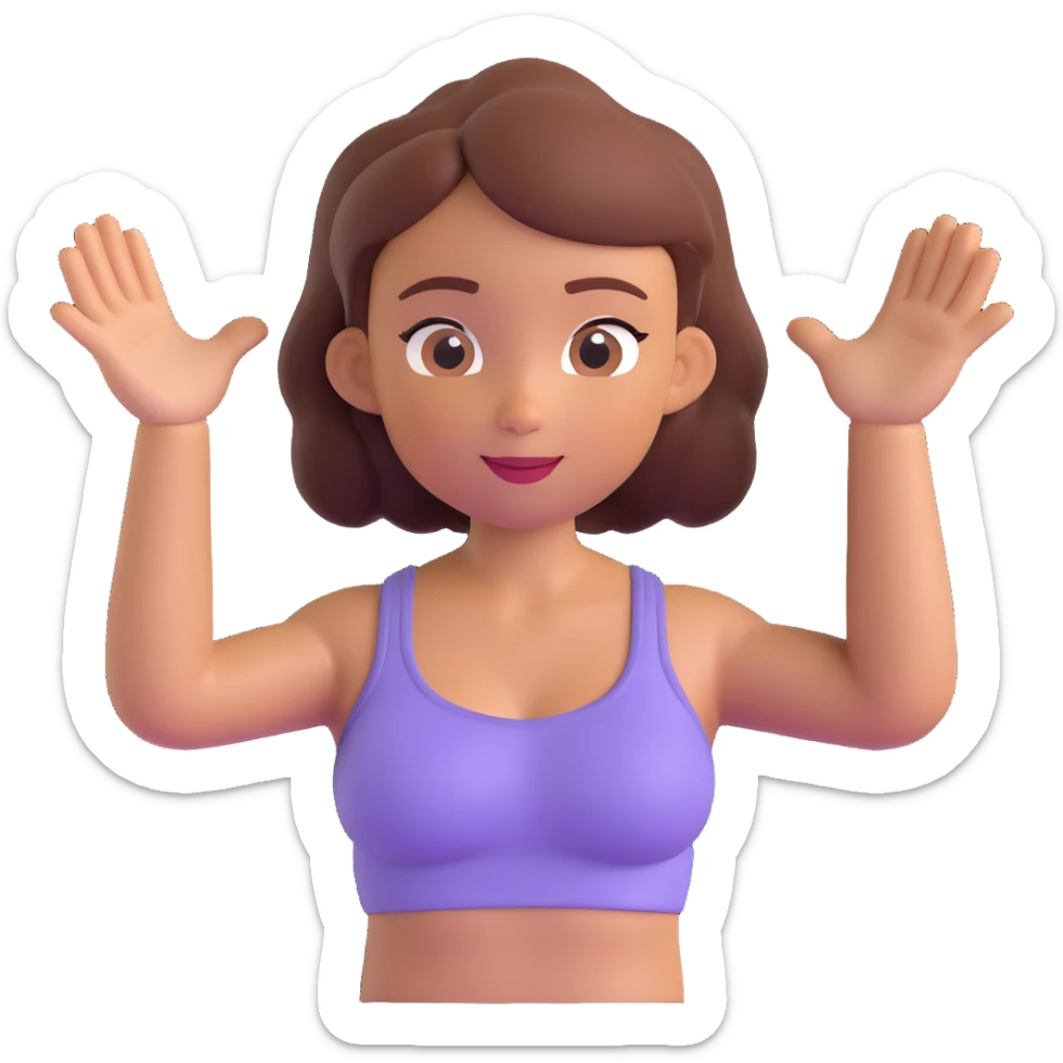 Slightly increase the volume of the upper body of the girl, spread them far apart from each other, make the skin color the same for both characters, keep the cartoonish 3D style. sticker
