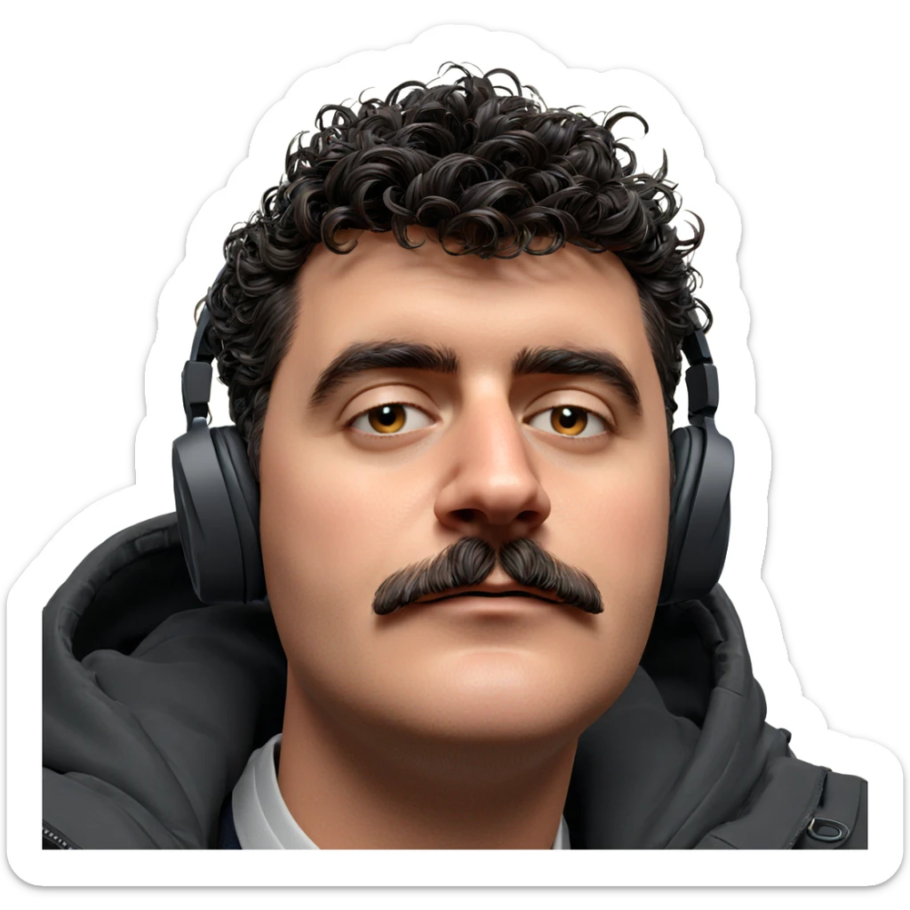 portrait of a stylish man sticker