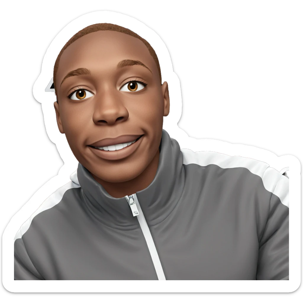 smiling boy in jacket sticker