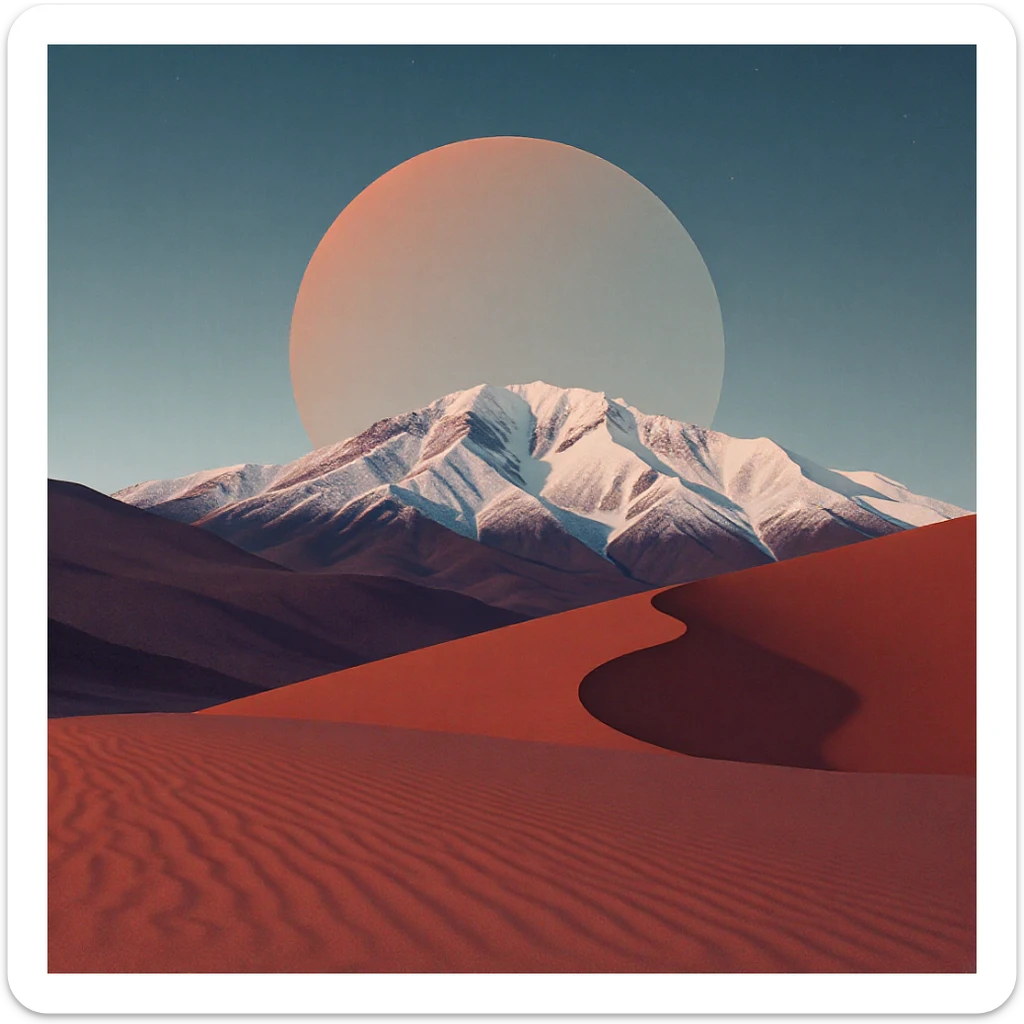 A modern desert mountain, wallpaper, modern sticker