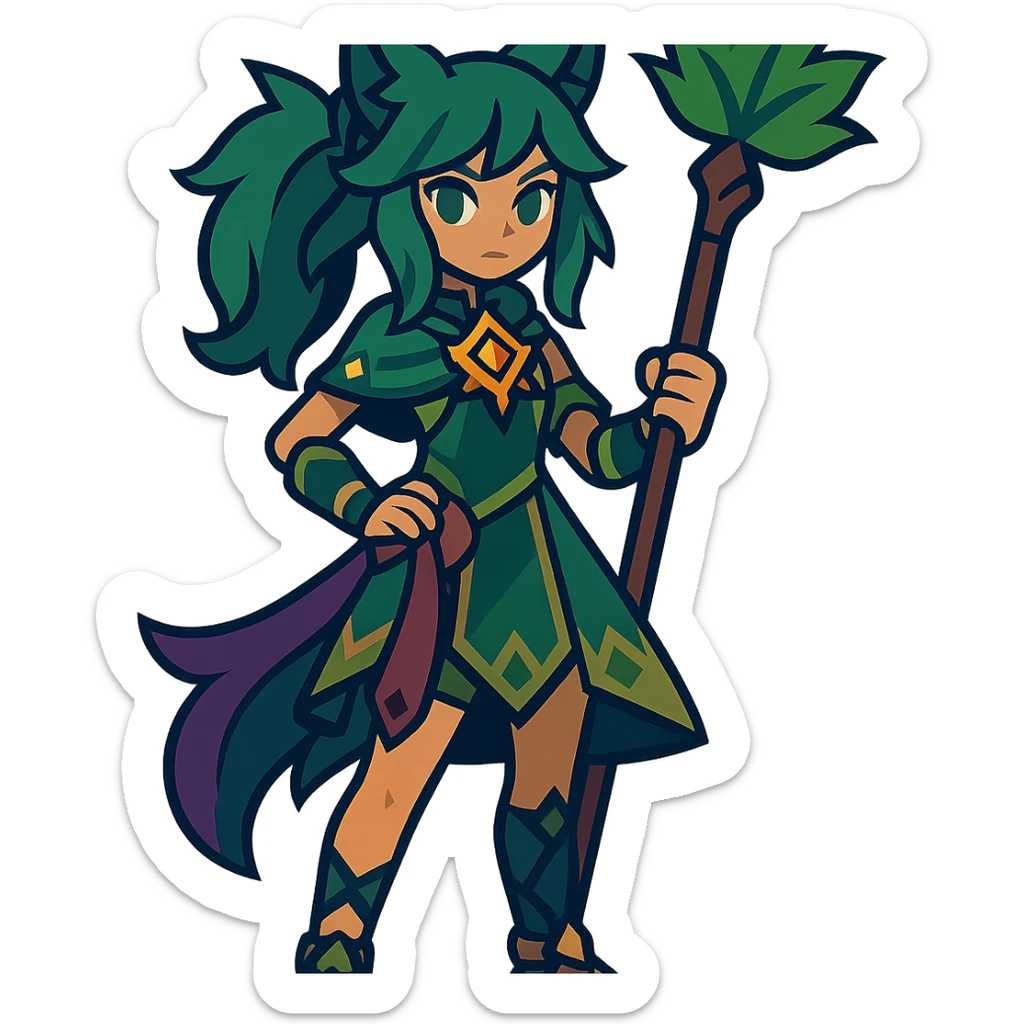 full body Varesa from Genshin Impact sticker