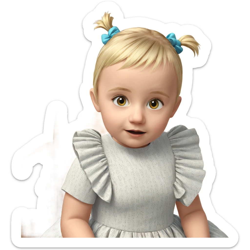 blonde girl in dress gazing sticker
