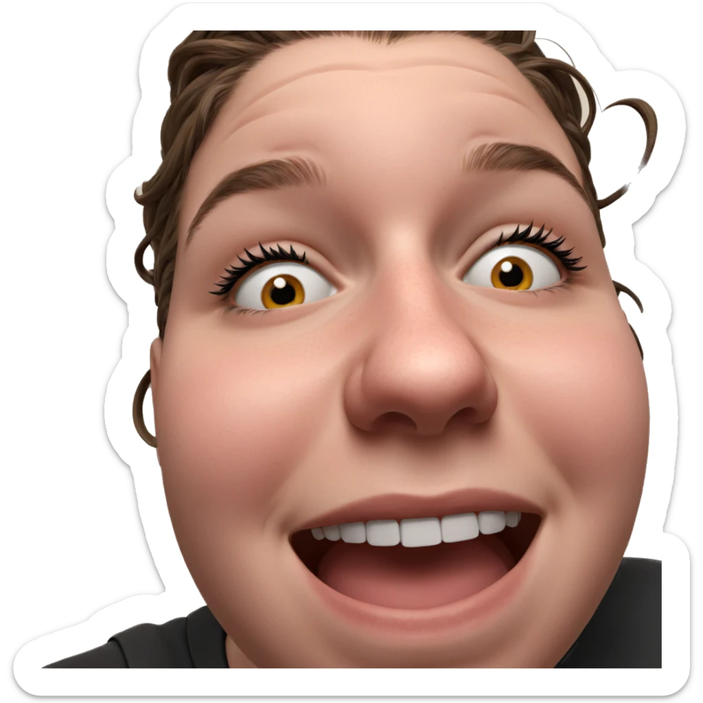 portrait of a smiling girl sticker