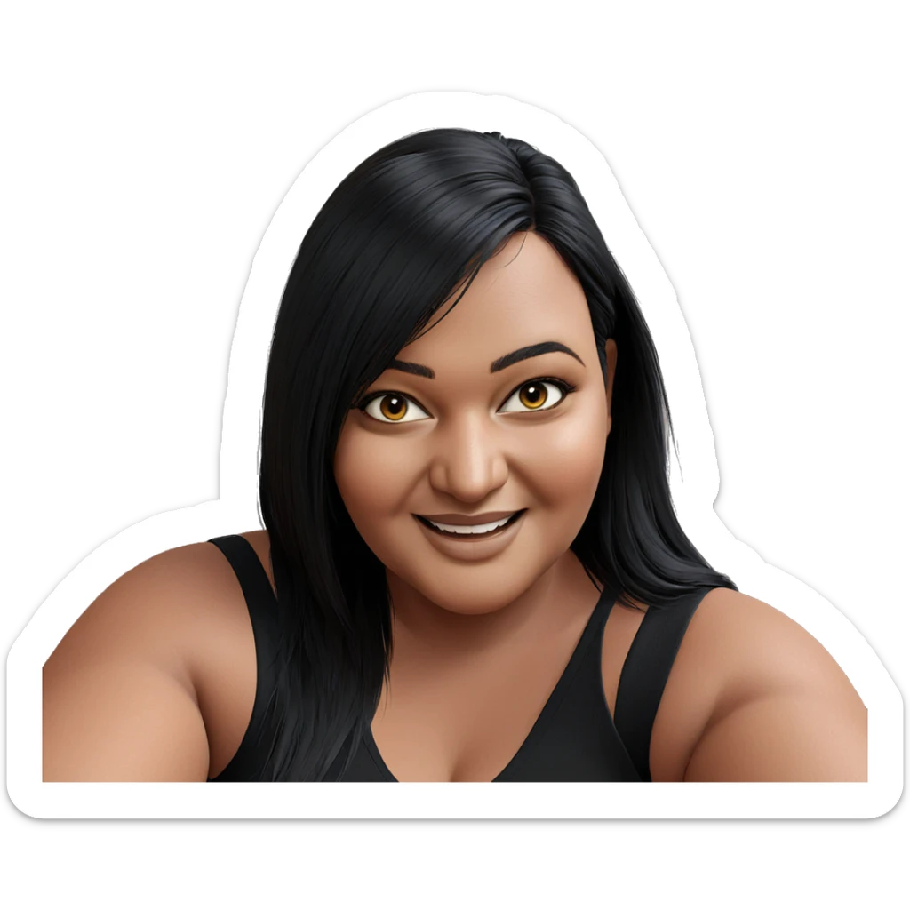 smiling girl with indoor plants sticker