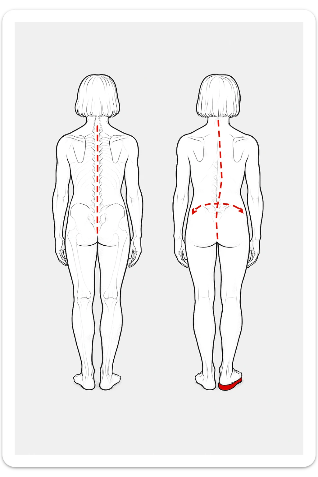 Dismetria versione anatomica sticker