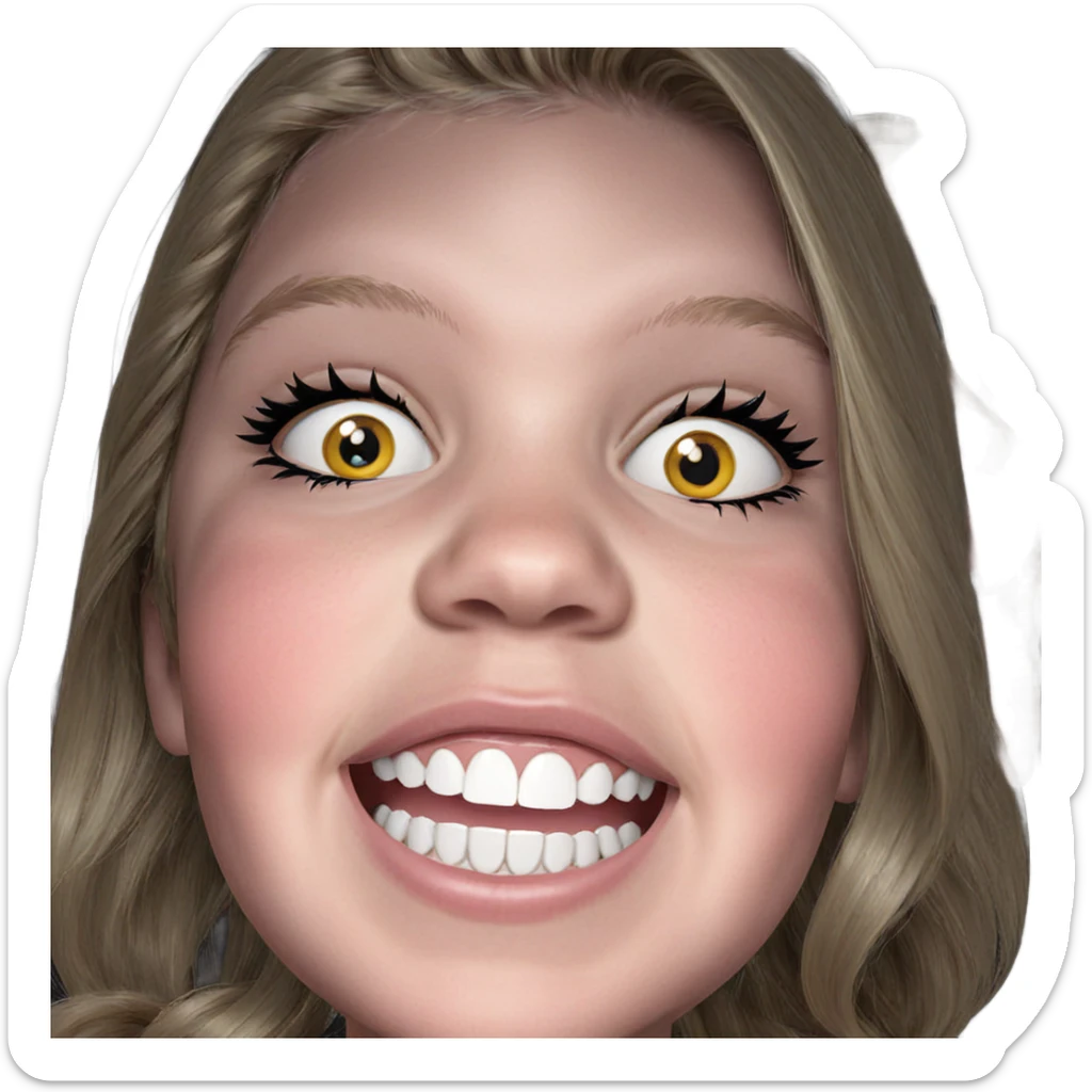 blonde girl with sharp teeth sticker