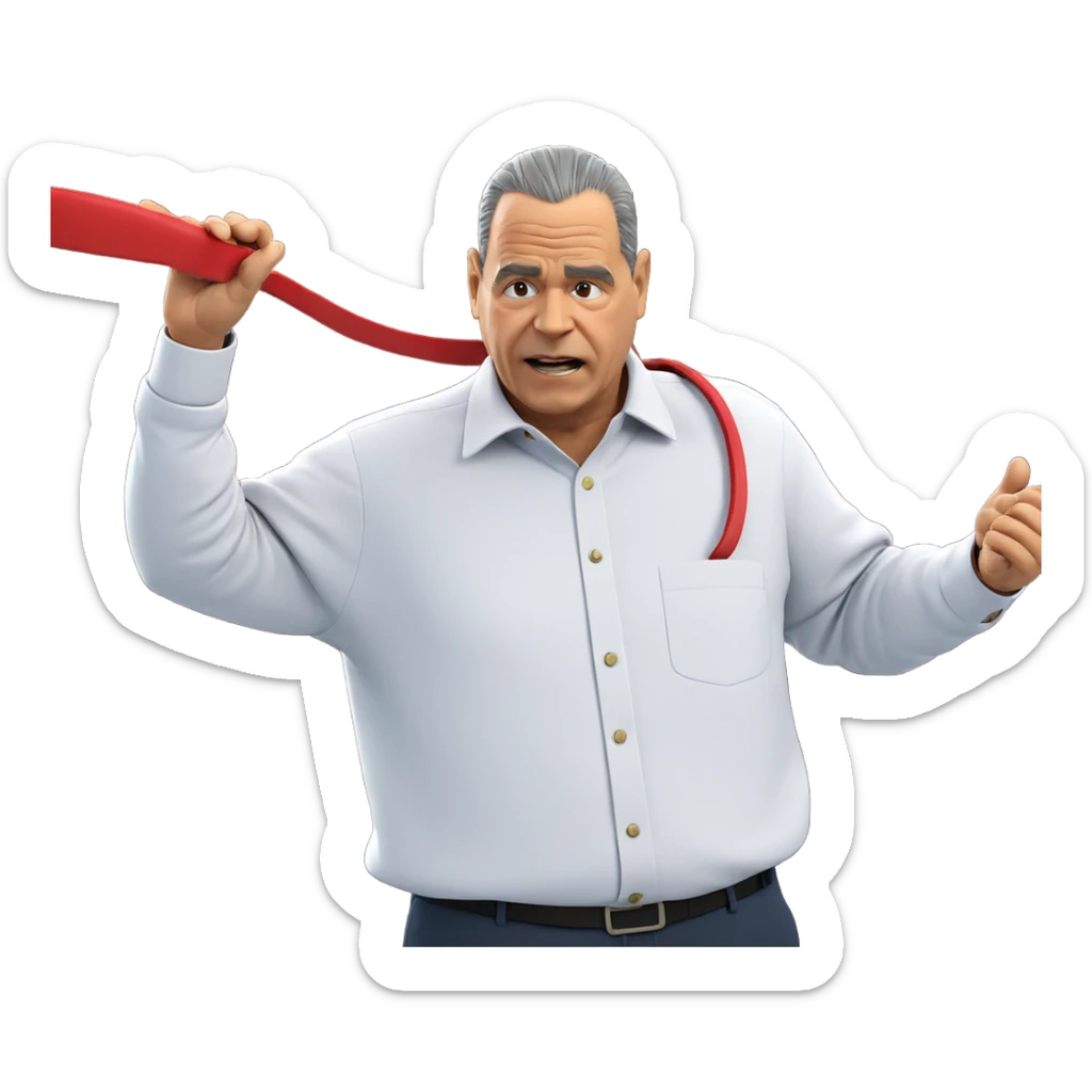 elderly man in collared shirt sticker