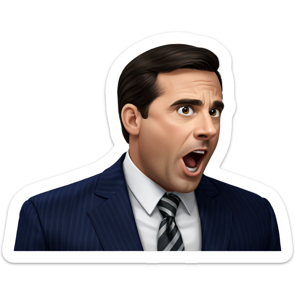 boy in striped suit sticker