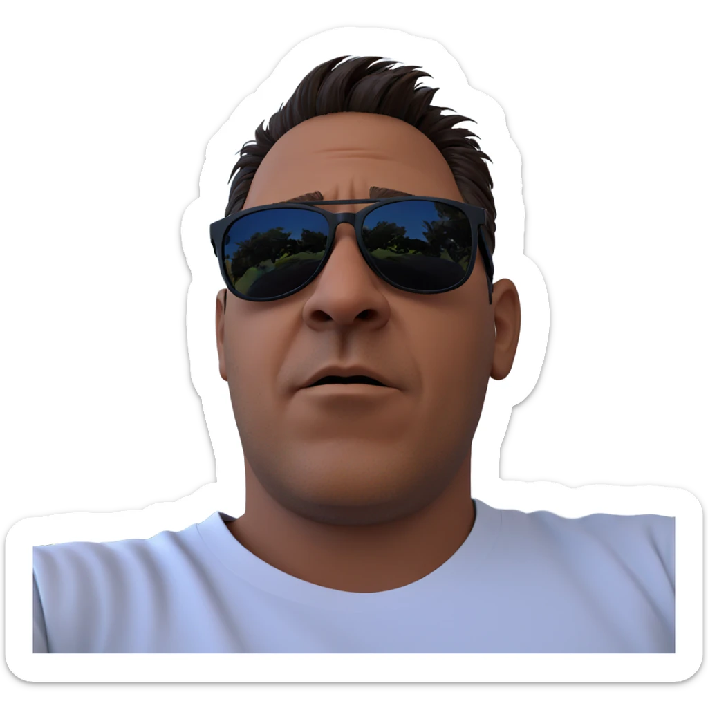 cool guy in sunglasses sticker