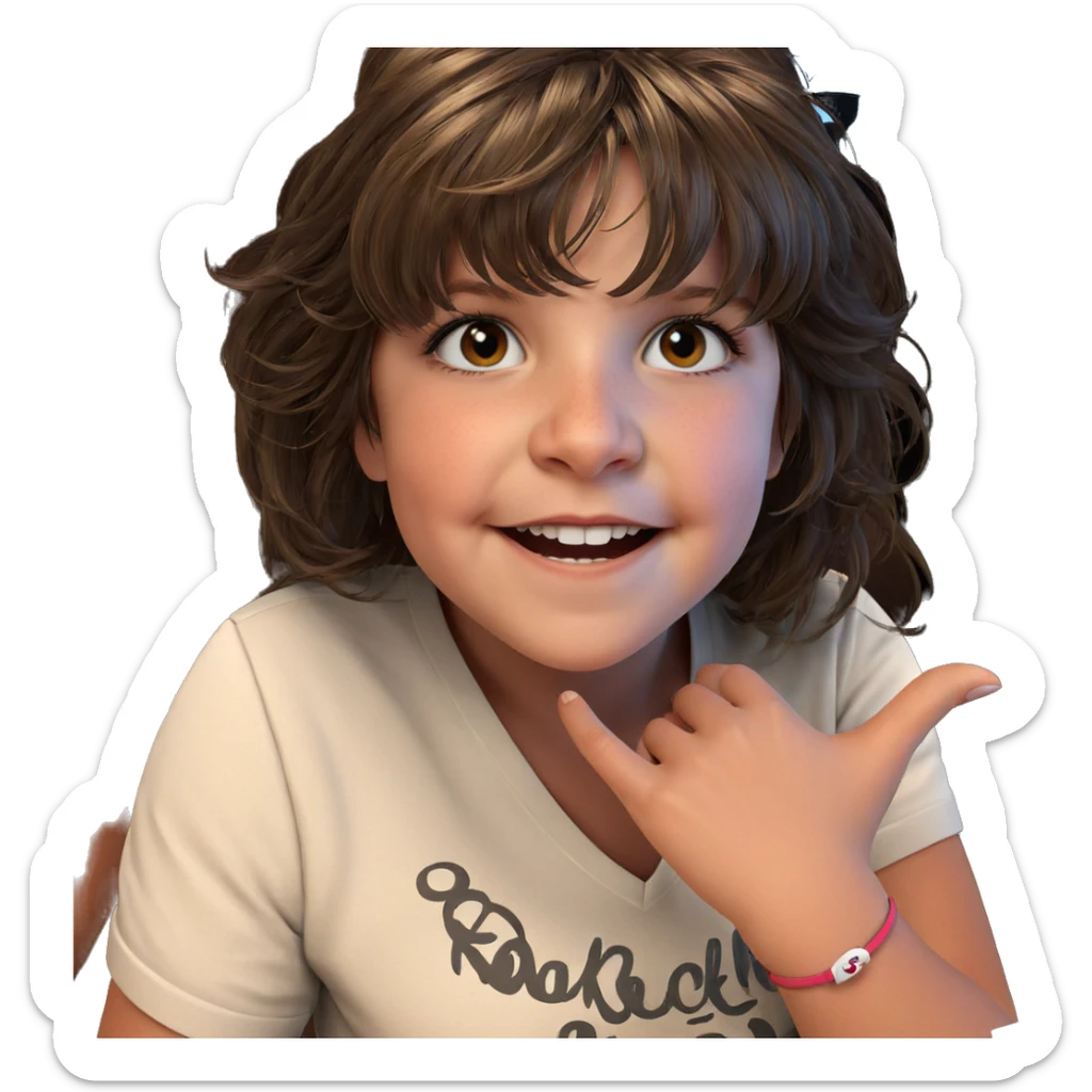 realistic portrait of a girl sticker