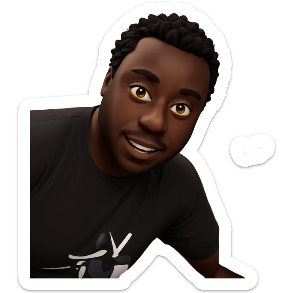 smiling dark-skinned boy meme sticker