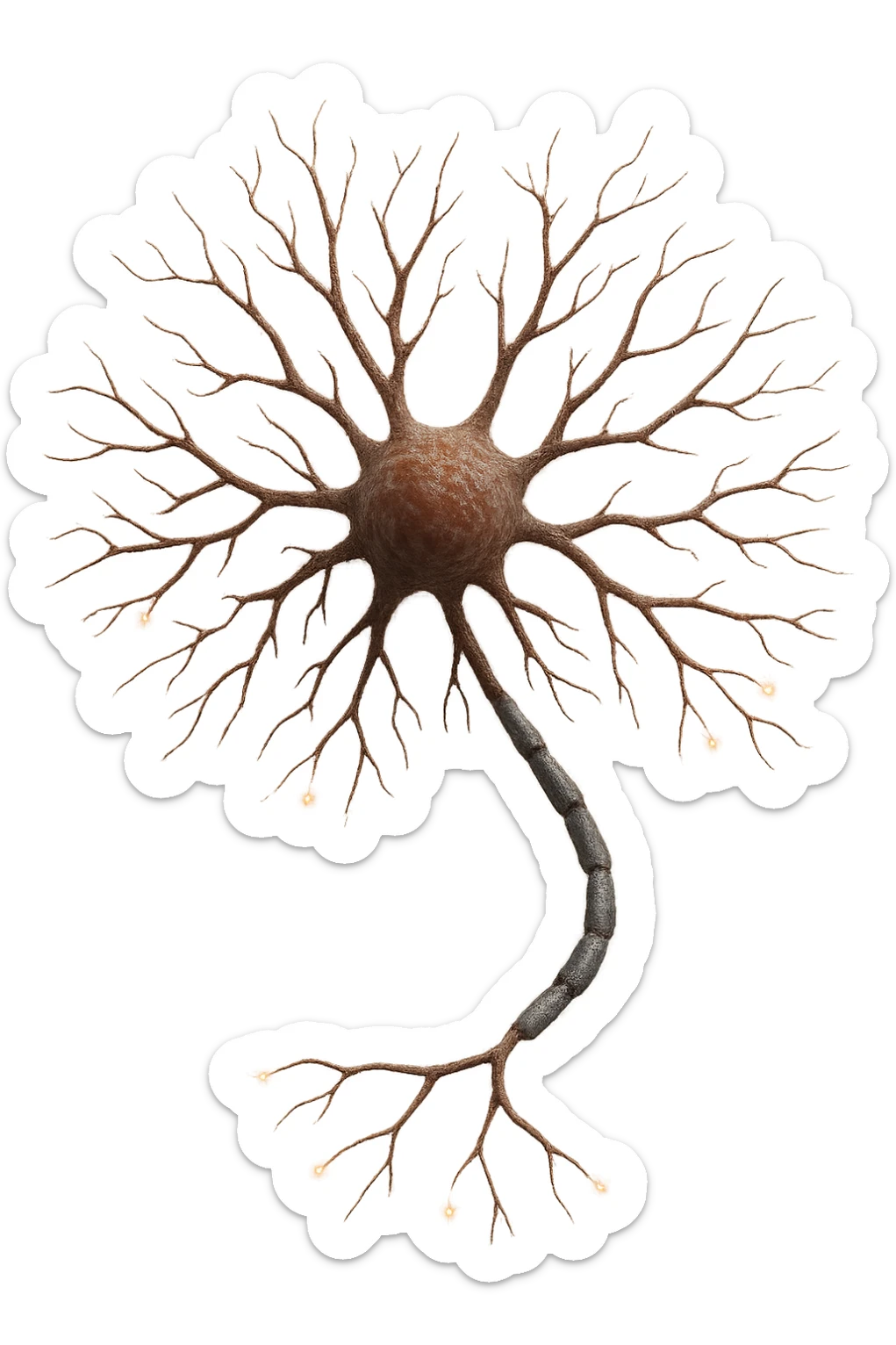 neurone umano 3d sticker