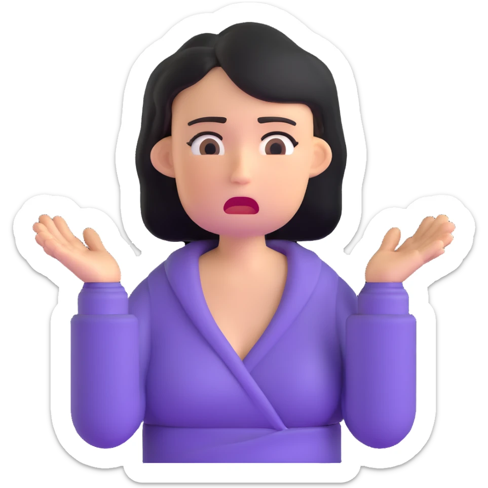 a woman looking frustrated sticker