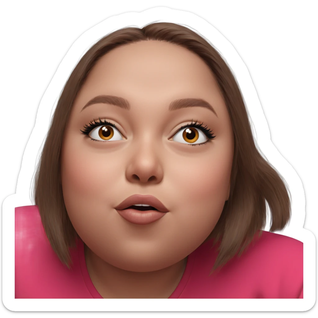 realistic portrait of girl sticker