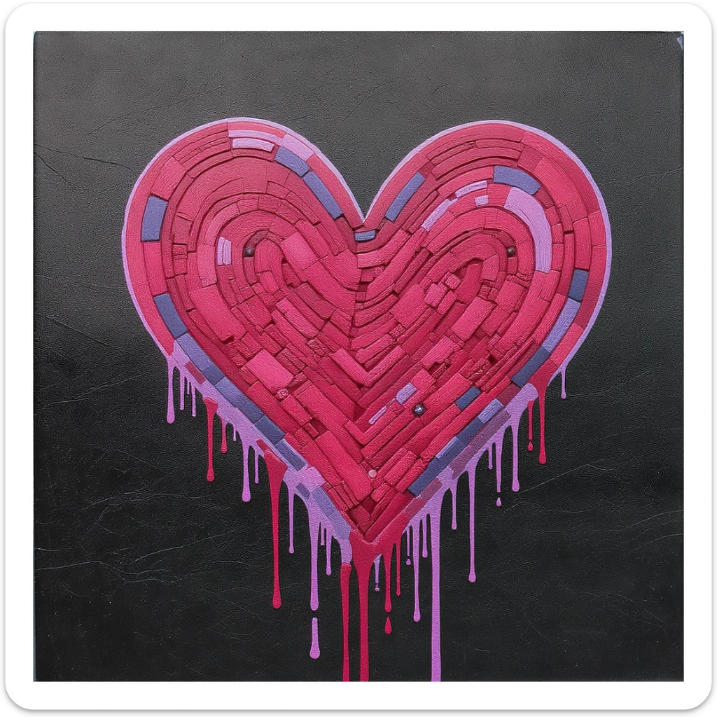 emo heart sticker