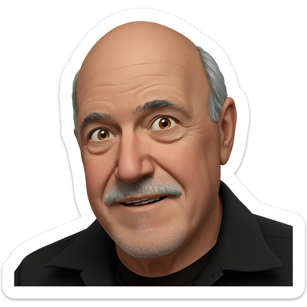 portrait of an old man sticker