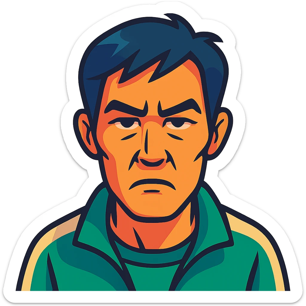 Portrait of the person in a vibrant toon style, colorful cartoon, expressive and lively, with a transparent background. sticker