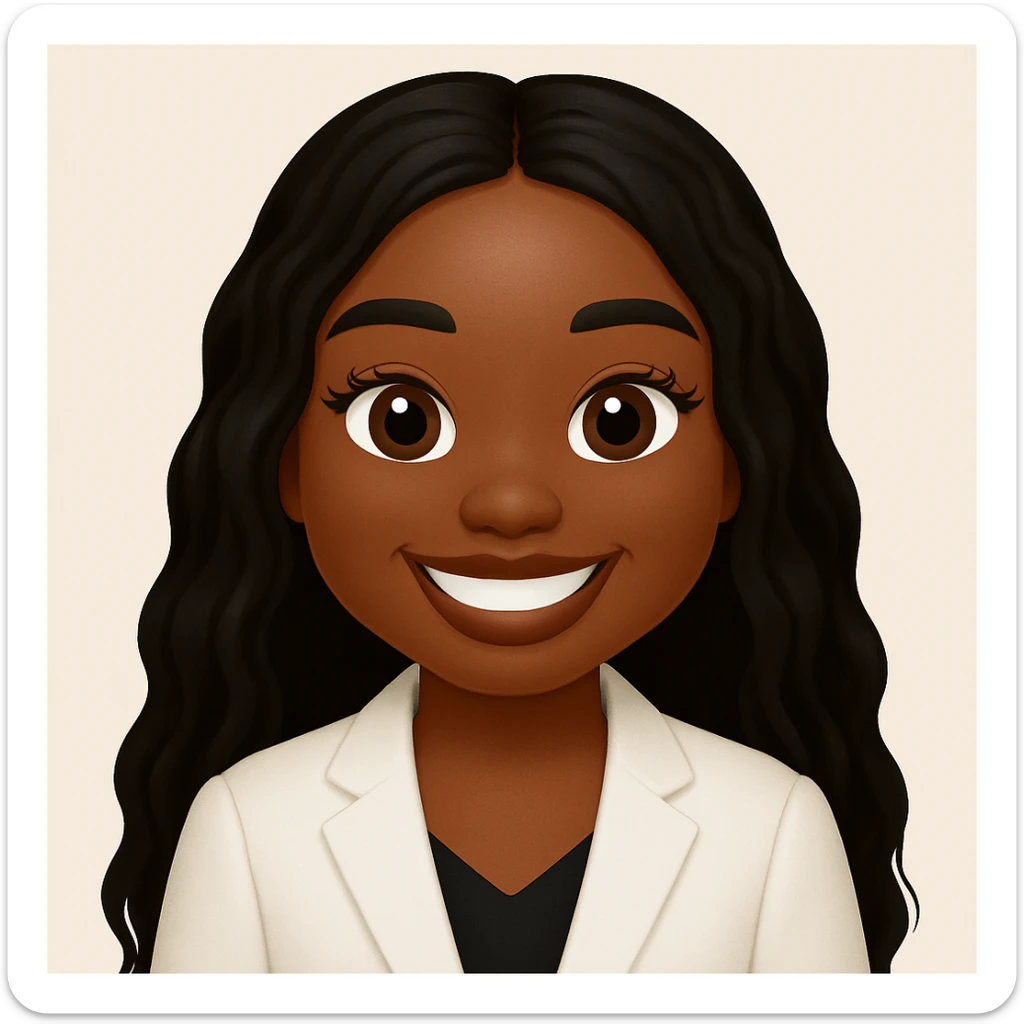 turn the second man in emoji style of the 1st image, match the facial features and match dressing style of the 2nd image, she is wearing white suit sticker