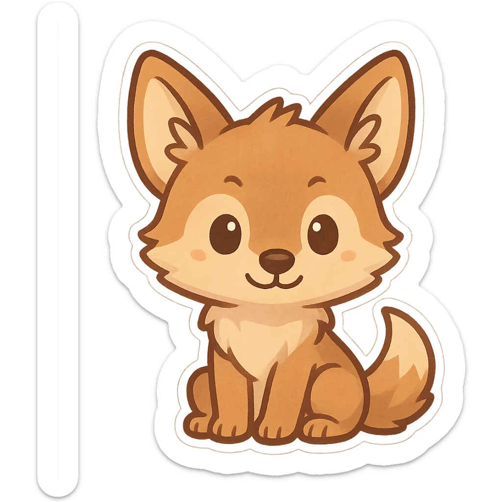 cute coyote sticker
