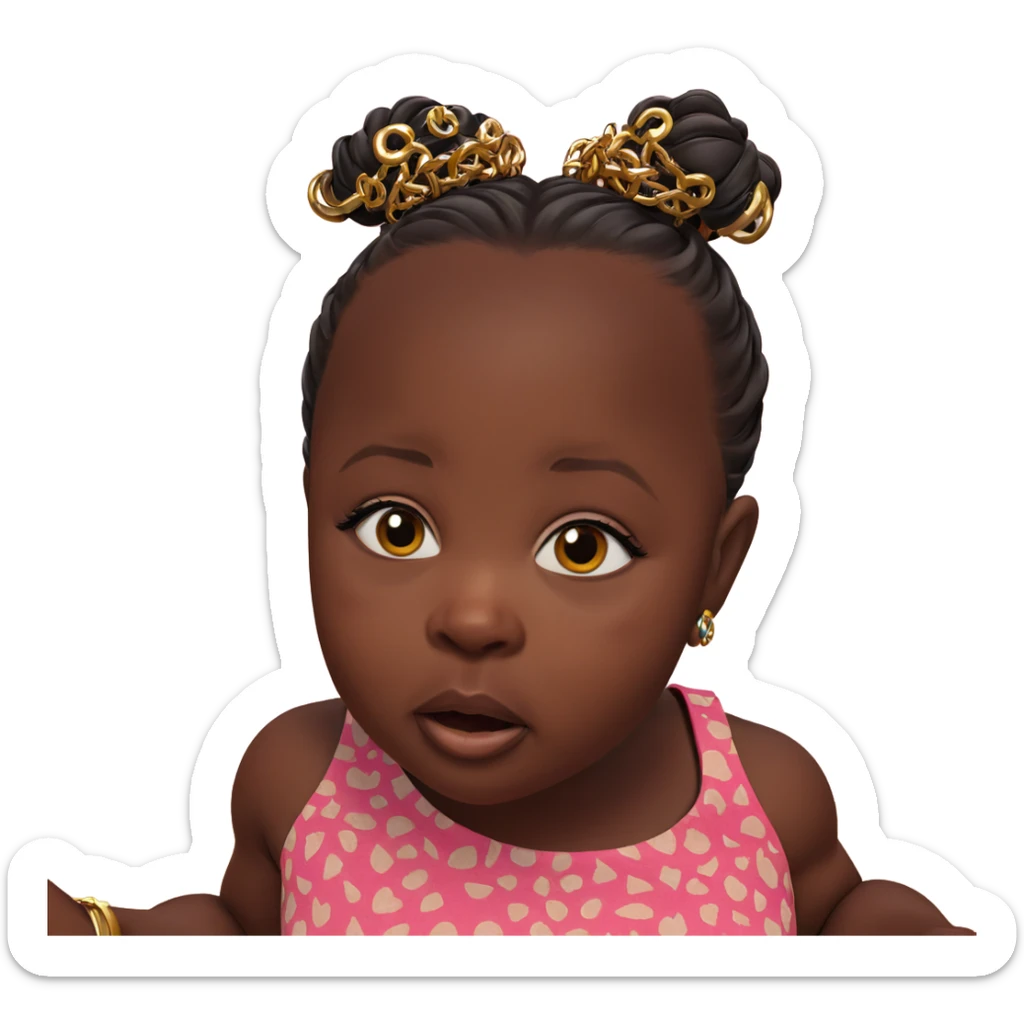 dark skinned girl with jewelry sticker