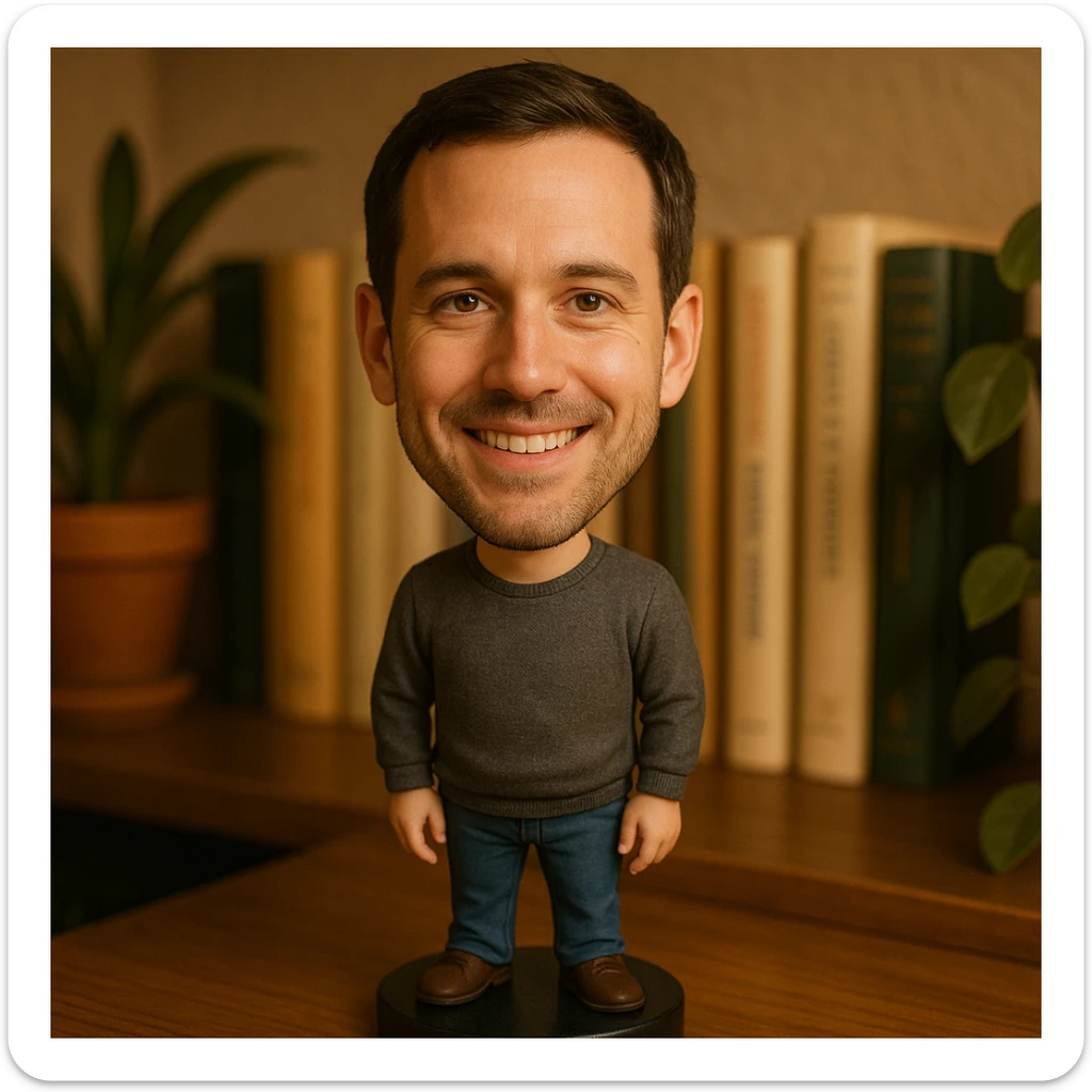 A Bobble head based on this image sticker