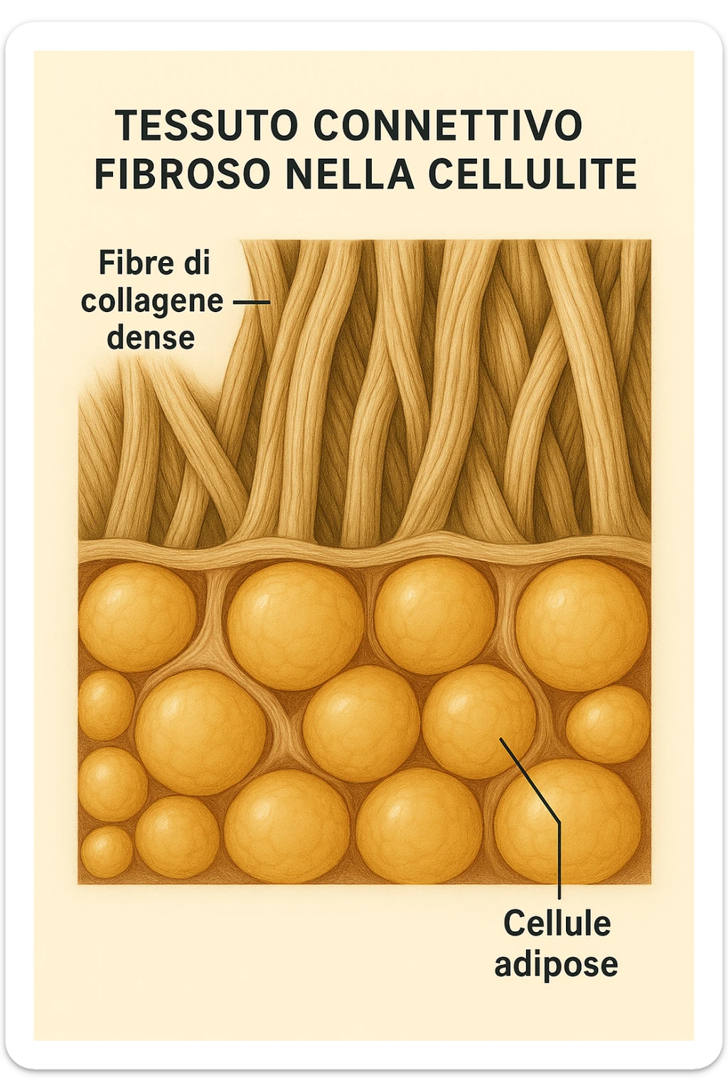 tessuto connettivo fibroso di cellulite in italiano sticker