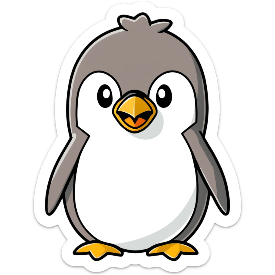 An angry penguin sticker