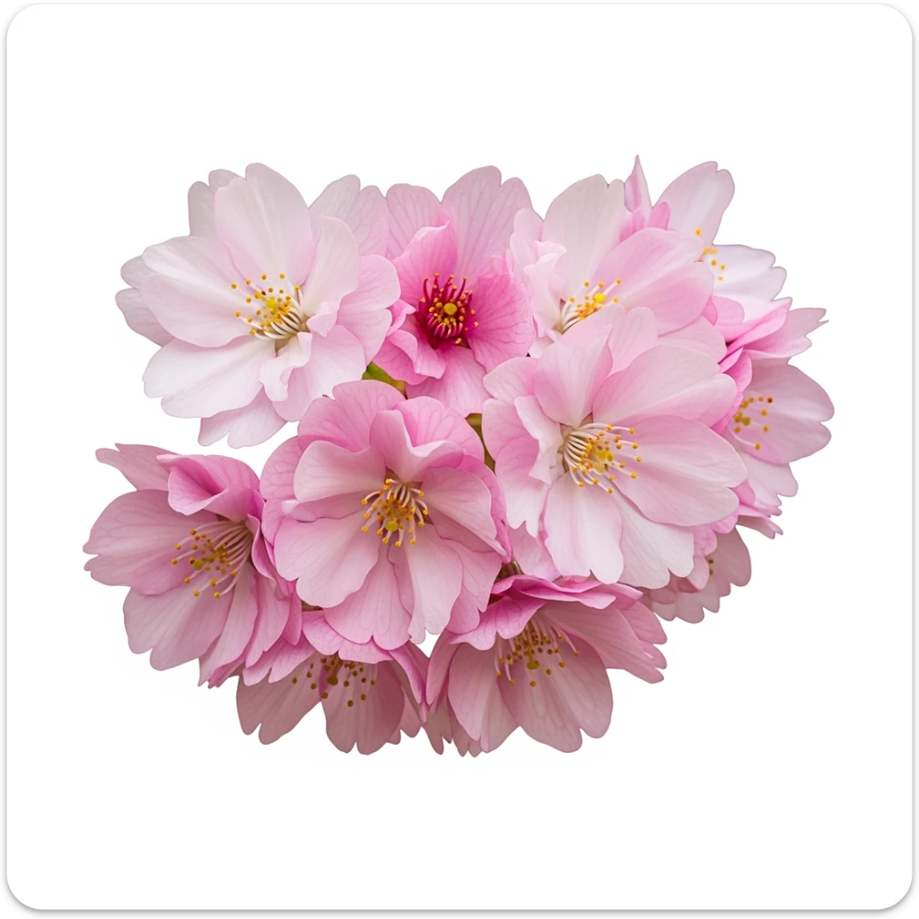 pink sakura cherry flower, remove background sticker