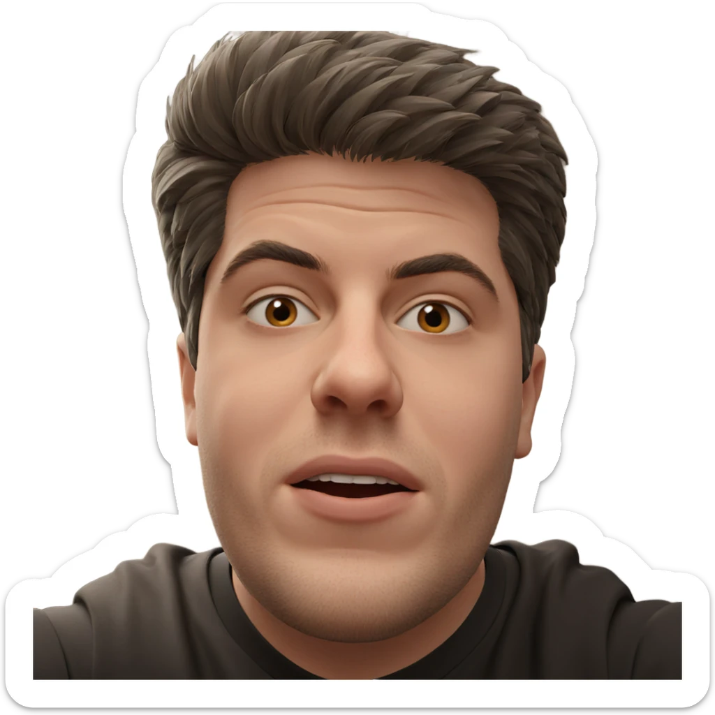 indoor portrait of a man sticker