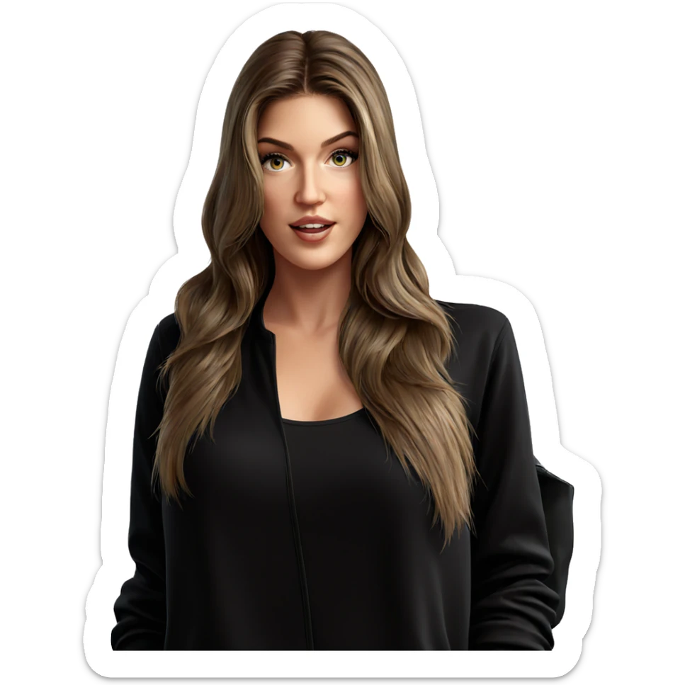 realistic portrait of a girl sticker