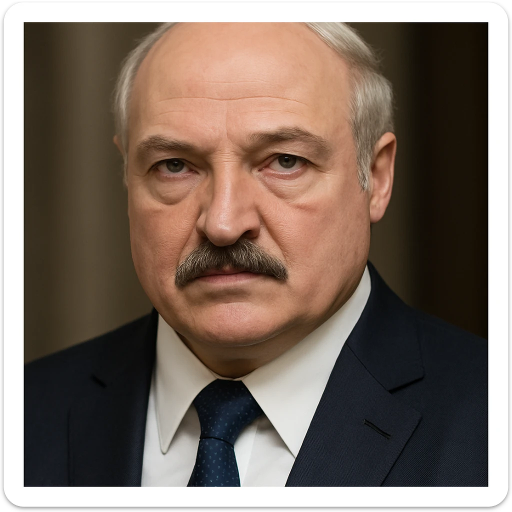 photorealistic portrait of Alexander Lukashenko, leader of Belarus sticker