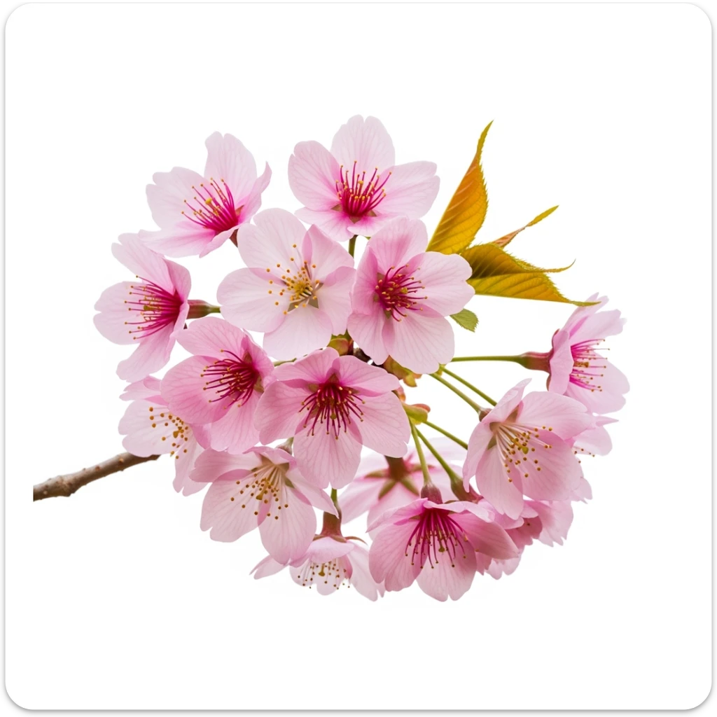 pink sakura cherry flower, remove background sticker
