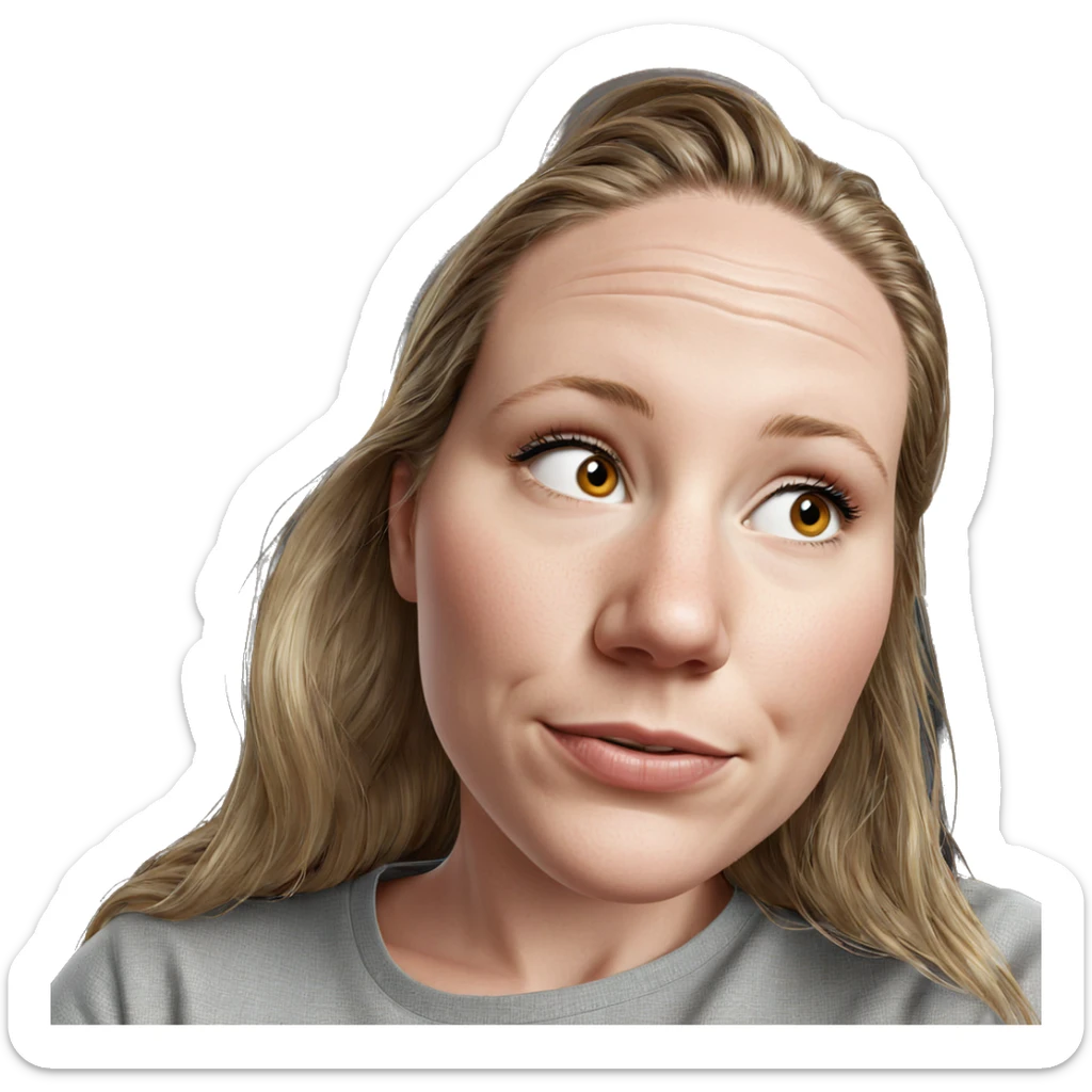 portrait of a young woman sticker