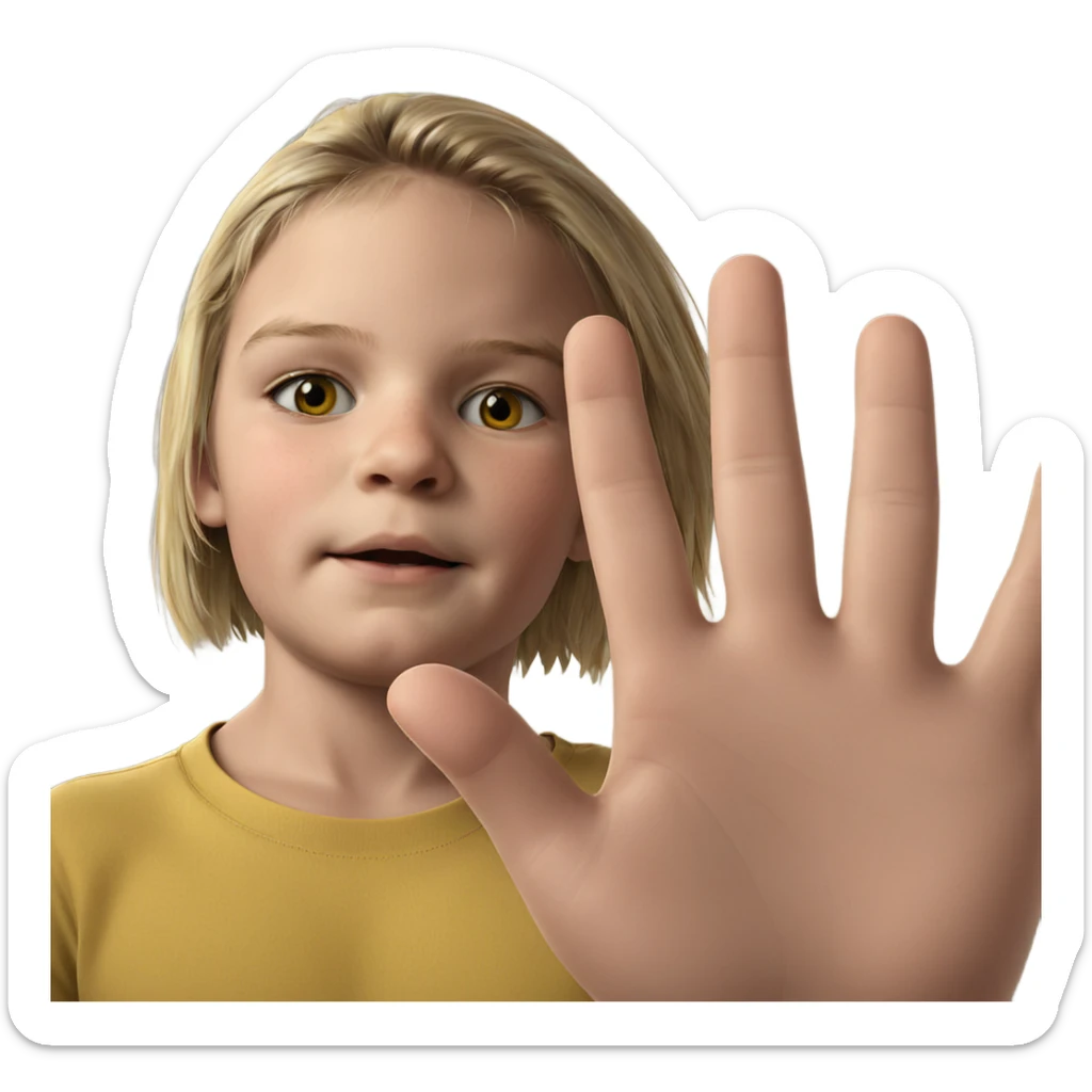 blonde boy in yellow shirt sticker