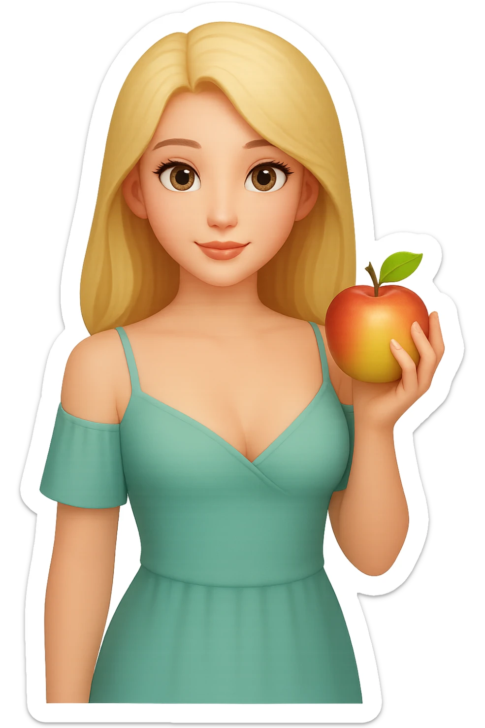 Fill in the body of the character, keep the style consistent with the original image, no background. sticker